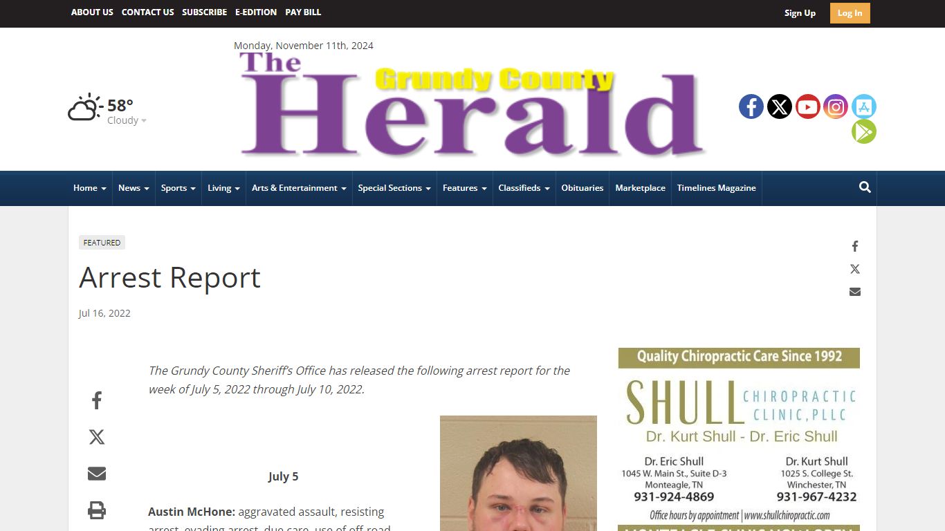 Arrest Report | Local News | grundycountyherald.com